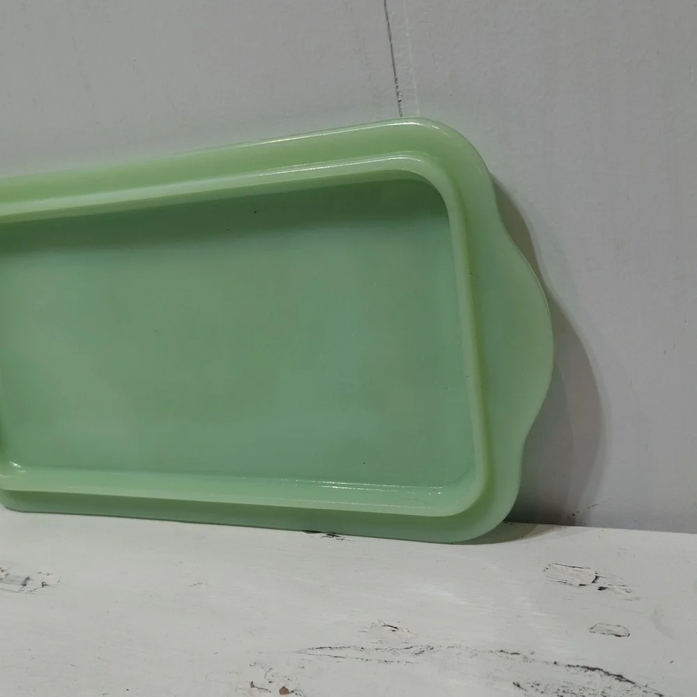 Philbe Fire-King Jadeite Refrigerator Dish Lid Rectangular Tray‎ 10”